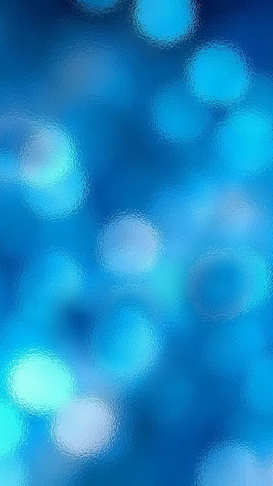 Blue Bokeh Lights Fuzzy  Galaxy Note HD Wallpaper