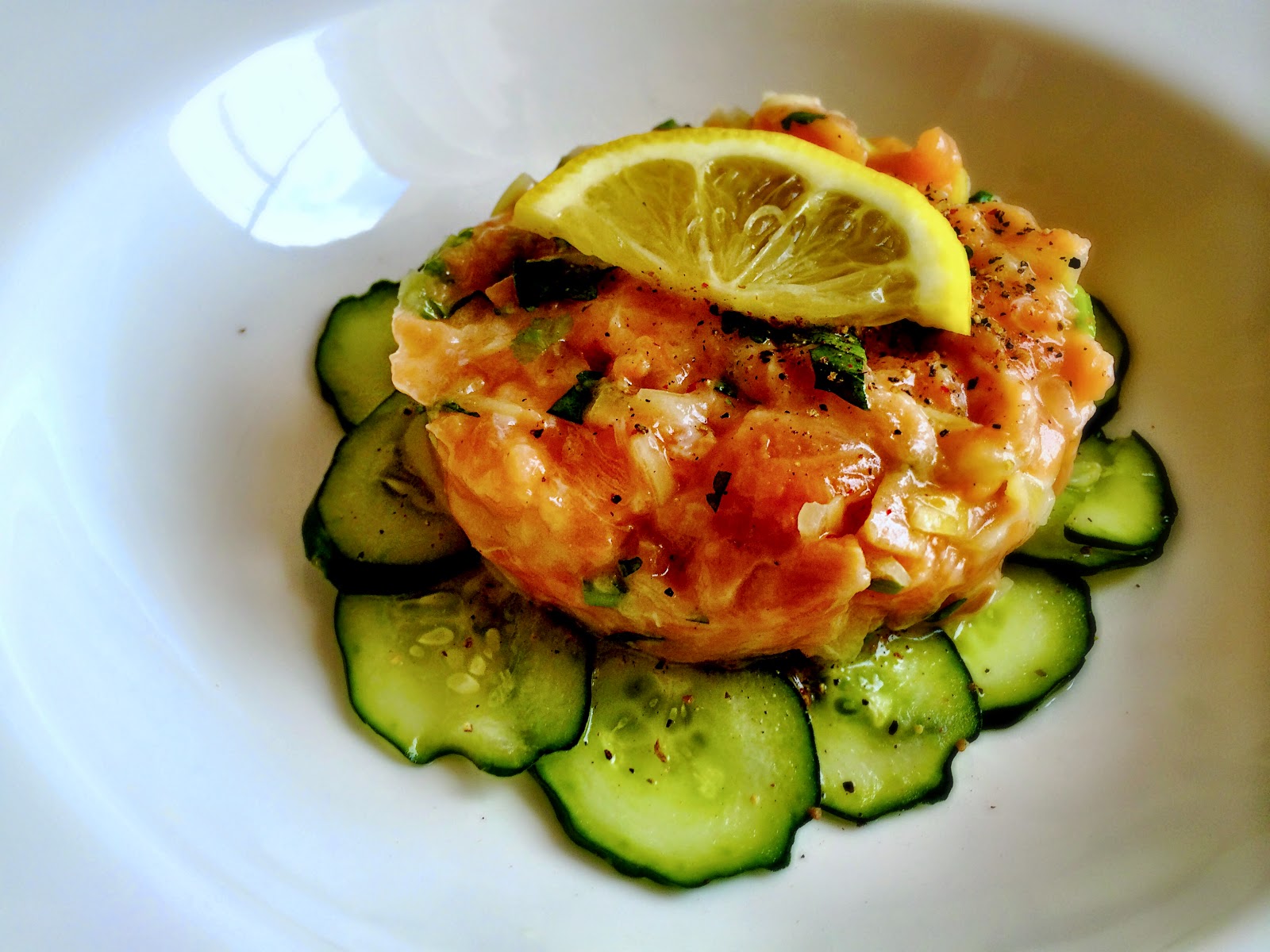 The Silver Chef Salmon Tartare with Soy and Pickled Japanese Cucumbers A Simple Dish to Make