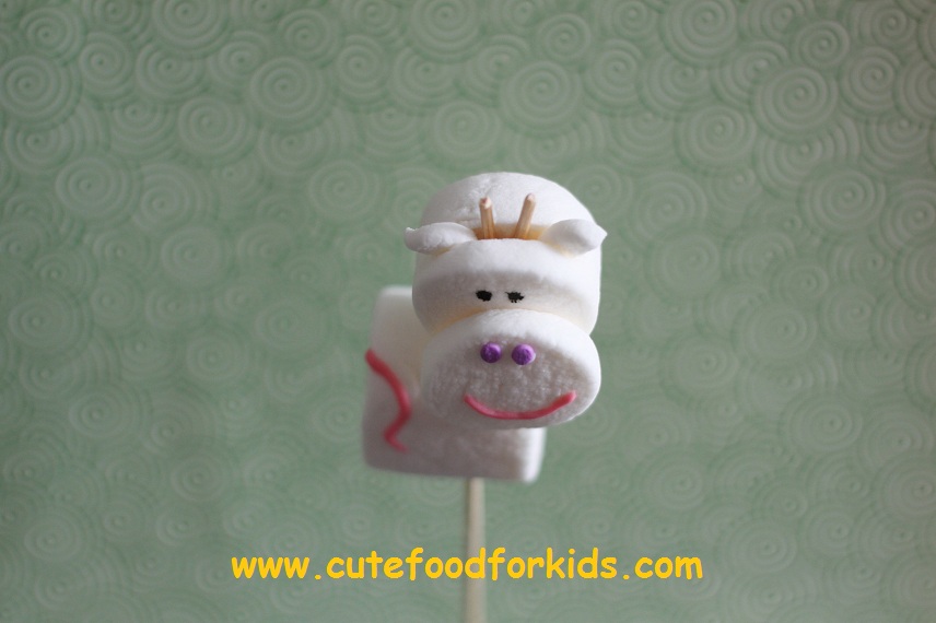 Cute Food For Kids? Marshmallow Pop Happy Cows