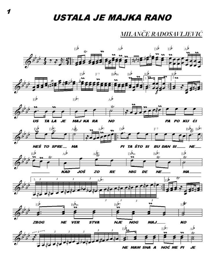 NOTE DOMACE I STRANE USTALA JE MAJKA RANO AKORDI NOTE