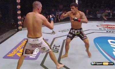Rafael dos Anjos Leg Kicks Nate Diaz UFC on Fox 13