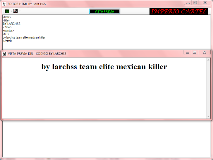 EDITOR DE CODIGO HTML BY LARCHSS