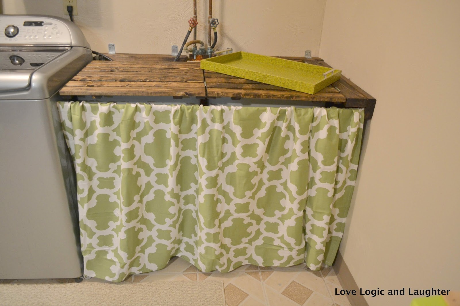 Make It Mommy Laundry Room Makeover Part 2 Utility Sink Skirt