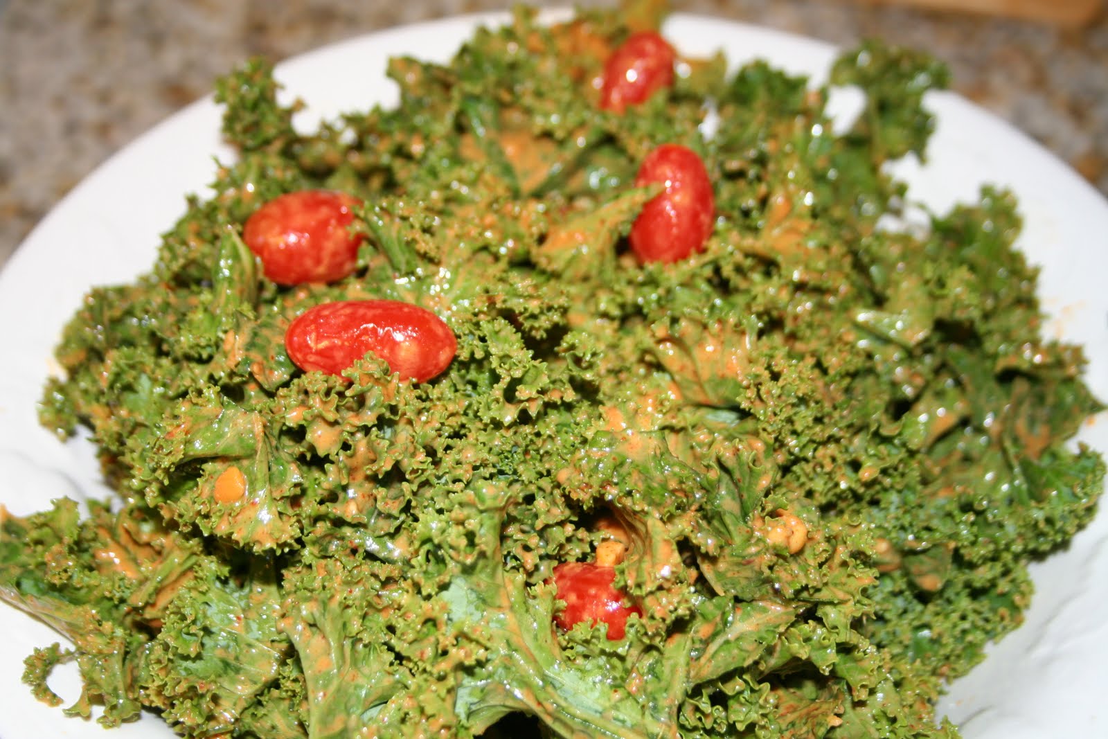 Kale Salad with Peanut Dressing