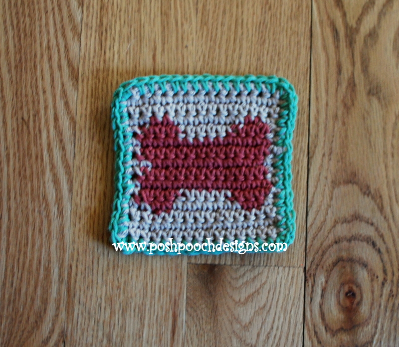 Posh Pooch Designs Dog Clothes Dog Bone Graph Coaster Free Crochet
