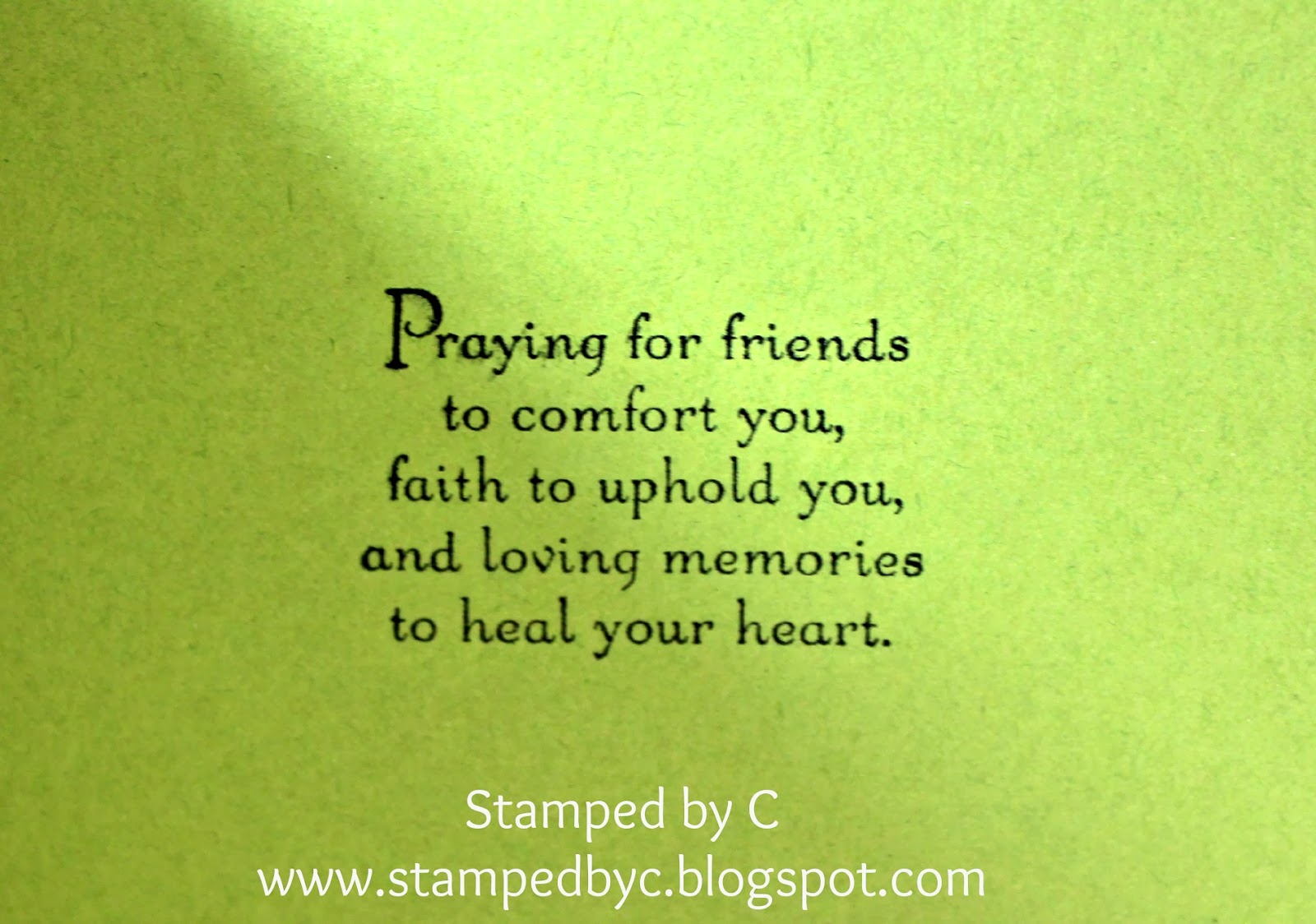 Stamped by C: Sympathy Card