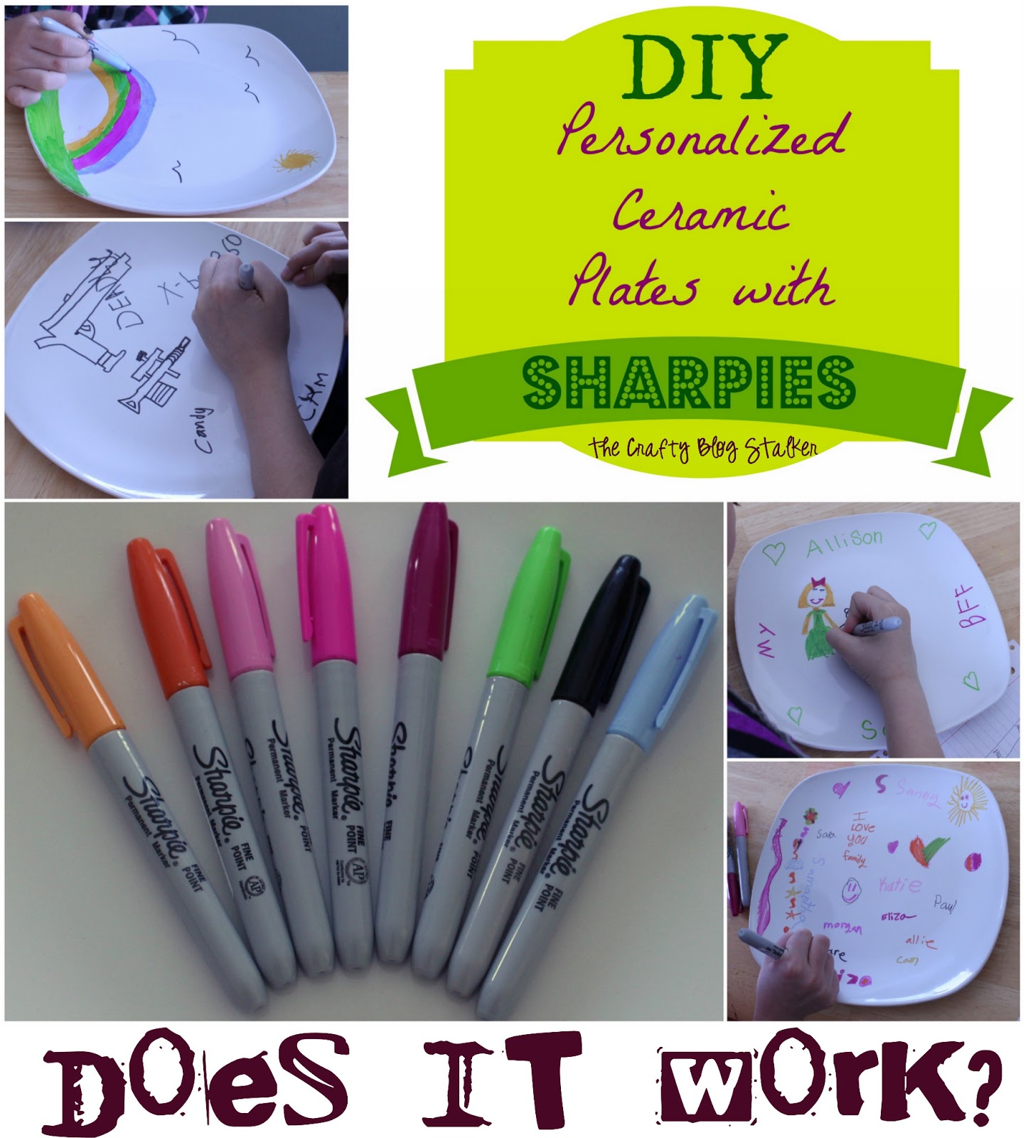 Personalized Ceramic Plates w/ Sharpies The Crafty Blog Stalker