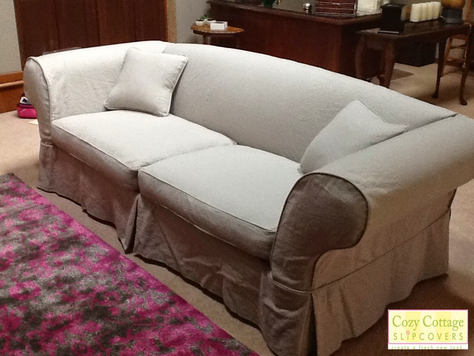 Cozy Cottage Slipcovers Linen Sofa Slipcover