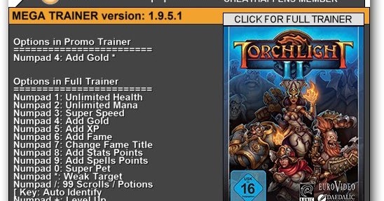 torchlight ii trainer torchlight ii trainer