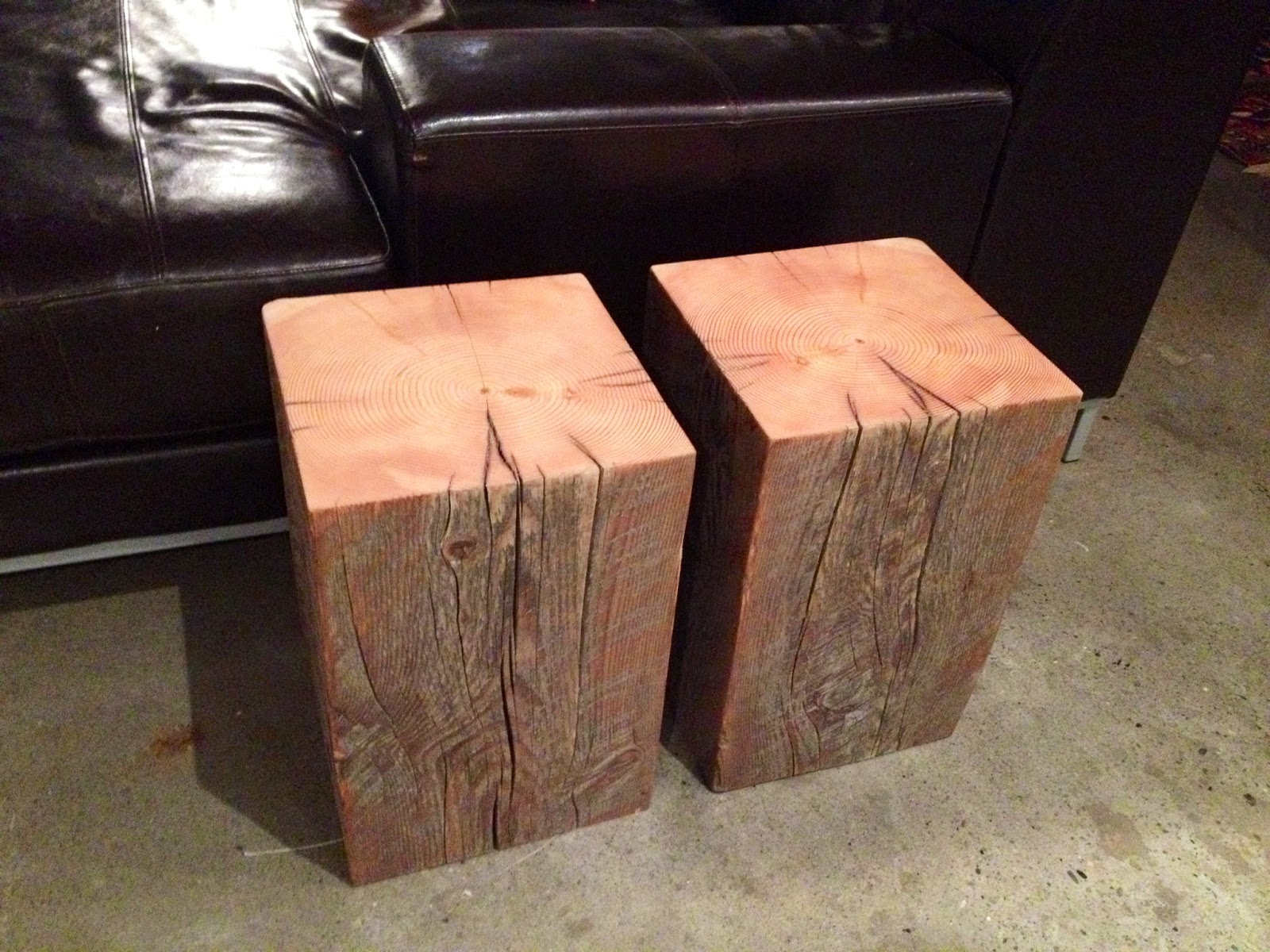 Woodman & Co Douglas Fir Chunk Side Tables