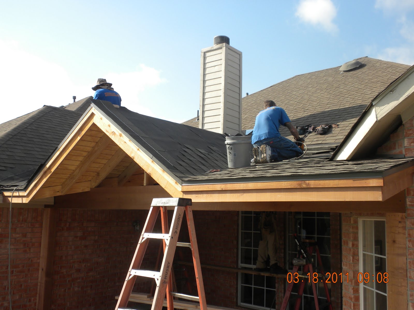 The Butler Family Patio Cover Day 3 Roof and underside