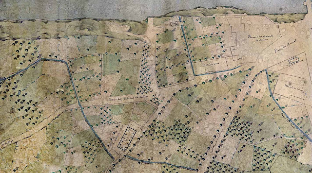 es Zaragoza El Barrio Jesús de Zaragoza, del plano de Gironza de 1850