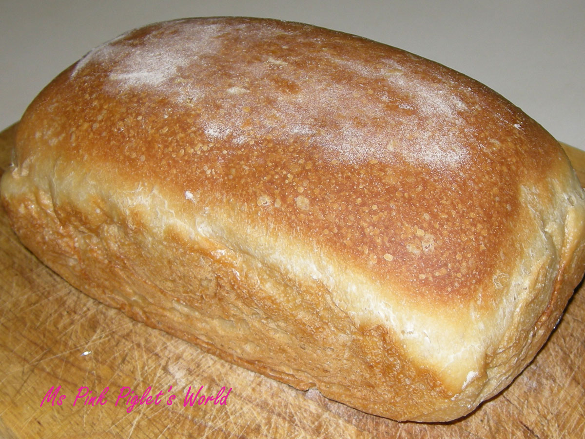 Ms Pink Piglet's World Biga Starter Bread White Loaf Using Biga Dough