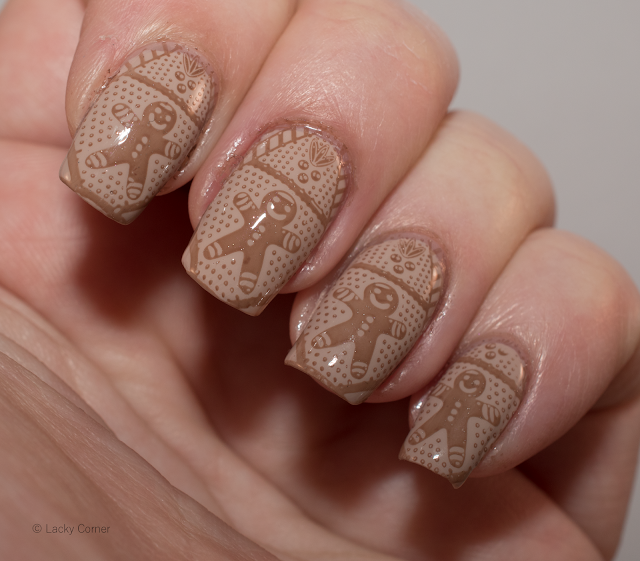 Lacky Corner: 12 Days Of Christmas Nail Art Challenge - Gingerbread