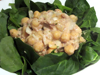 Ensalada De Espinacas, Atún Y Garbanzos
