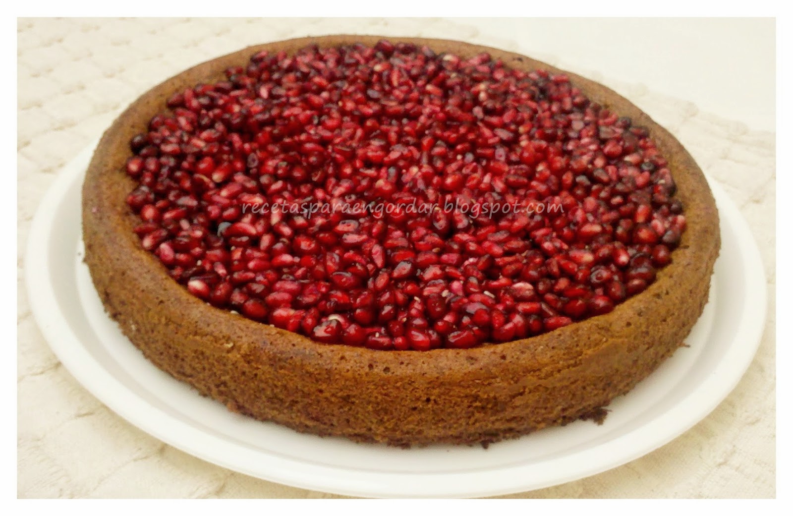 Recetas para engordar... Torta de granada y chocolate