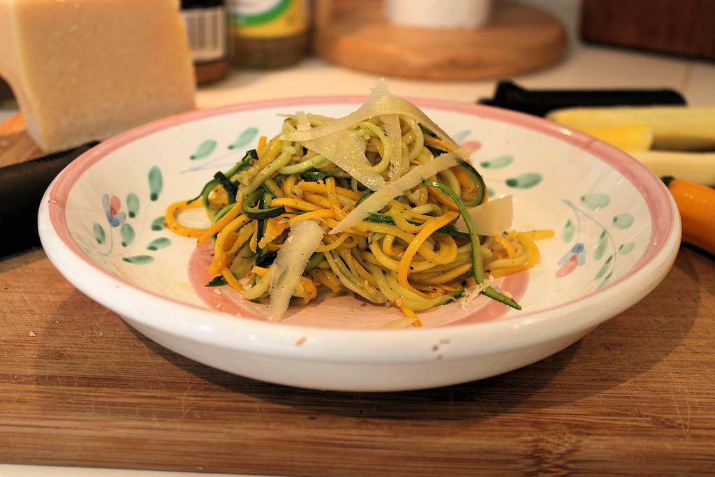 Riffin' in the Kitchen Sautéed Summer Squash Julienne with Garlic, Hot