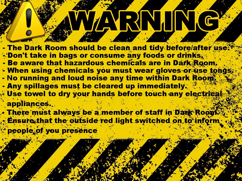 Unit 2 Materials & Techniques Health & Safety in Dark Room