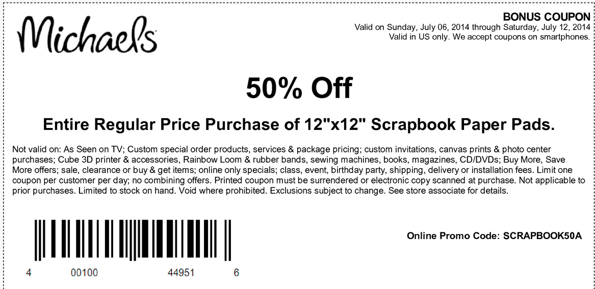 Obsessed with Scrapbooking Michaels, Joann, Hobby Lobby and AC Moore Coupons & New Giveaway!