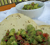 Pappadums with Avocado Pomegranate Salsa