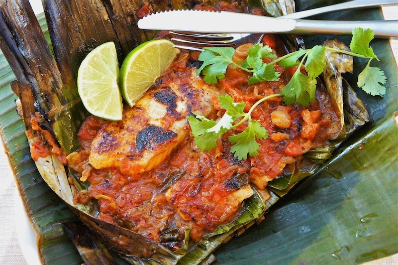 Grilled Fish In Banana Leaves