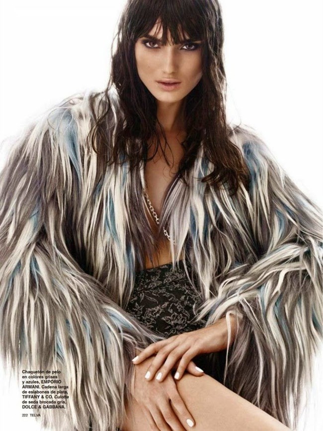 Emporio Armani 2014 AW Multi-color Fur Coat Editorials