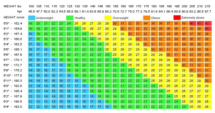 Overweight Obese Chart