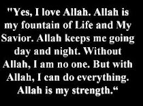 ....love Allah...