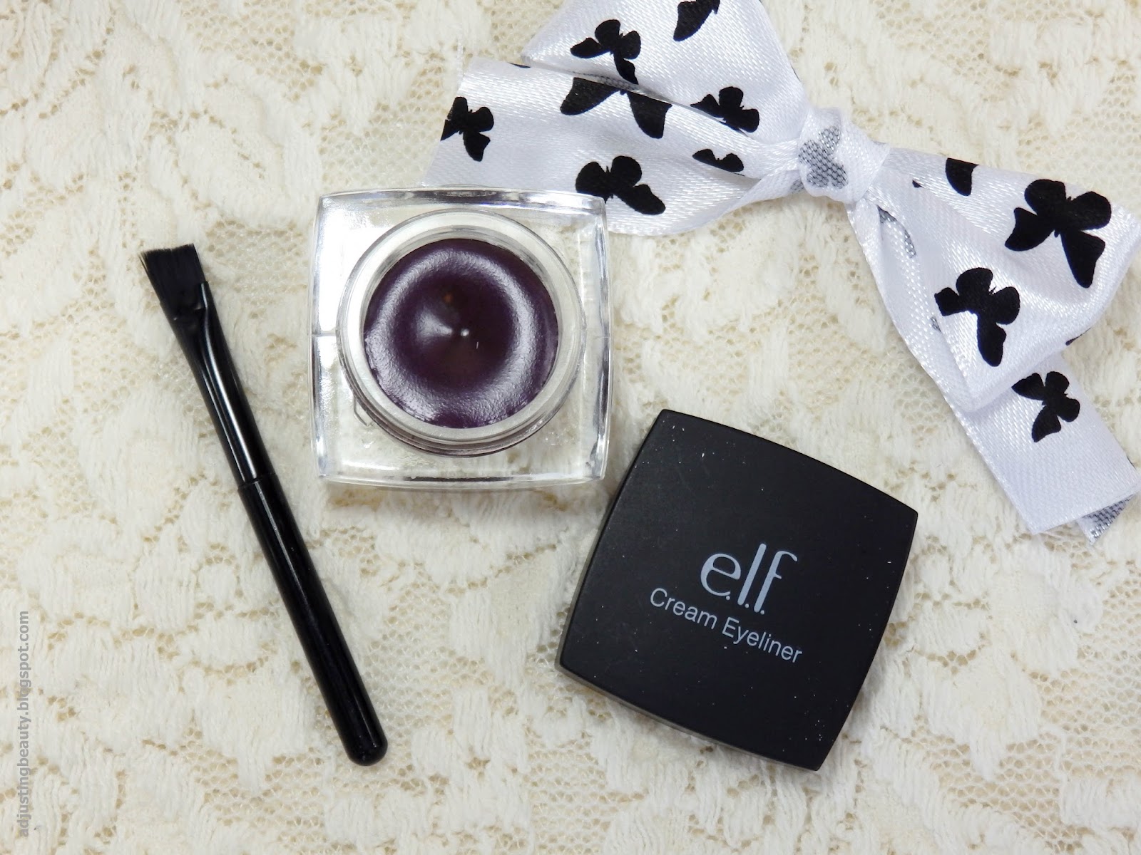 Review Elf Cream Eyeliner Plum Purple Adjusting Beauty