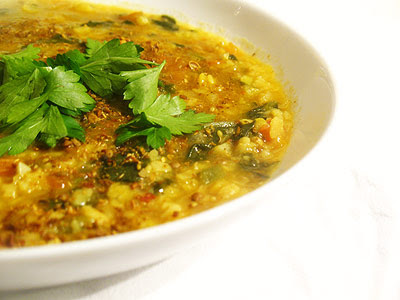 Urad Dal with Toor Dal and Spinach and Parsley