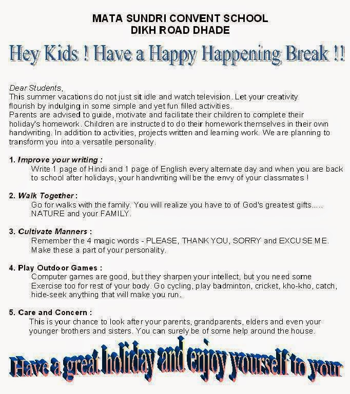 Holiday homework worksheet for nursery class image