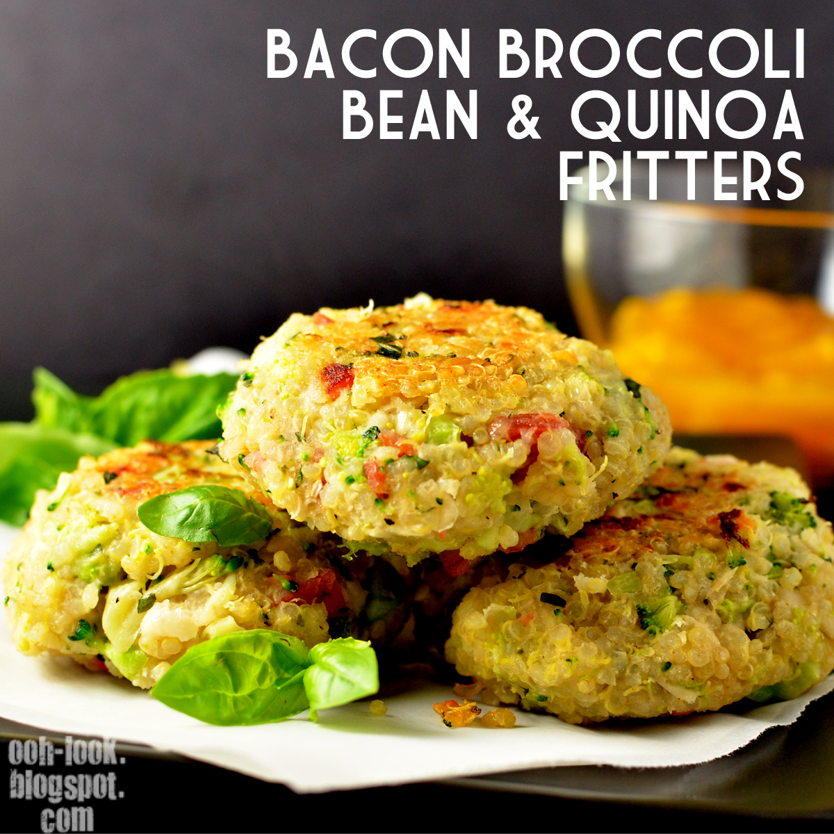 Ooh, Look... Bacon broccoli beans and quinoa (fritters)