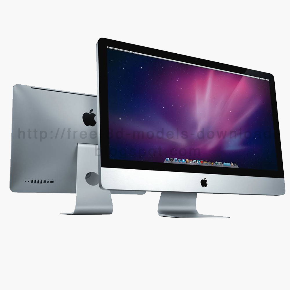 Apple, iMac, 27, 3d модель, 3d model, free download, appliances, скачать бесплатно