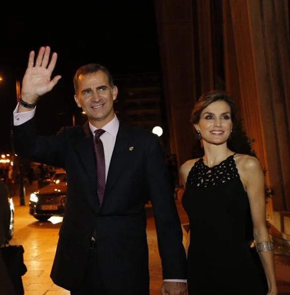 King Felipe of Spain and Queen Letizia of Spain attend the tribute to US filmmaker Francis Ford Coppola at the Jovellanos Theatre in Gijon