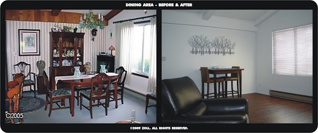 ©2009 Zoll - dining area before and after