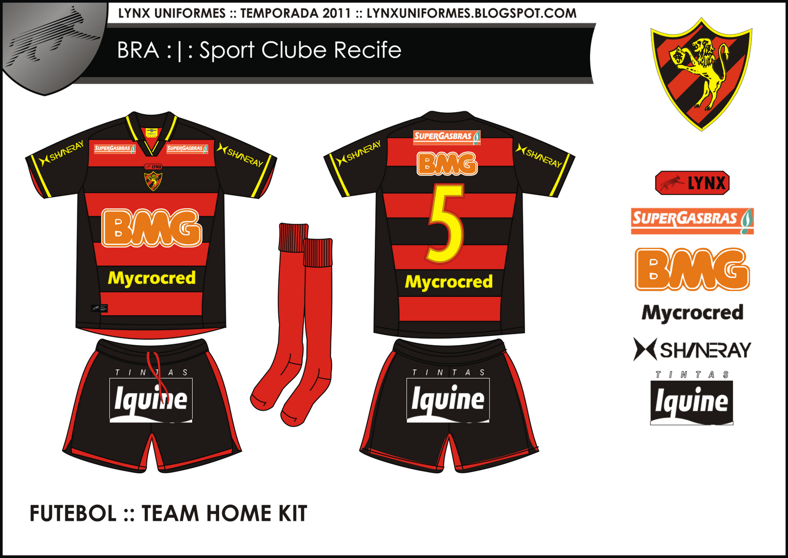 Lynx Uniformes Futebol Sport Clube Recife Pernambuco
