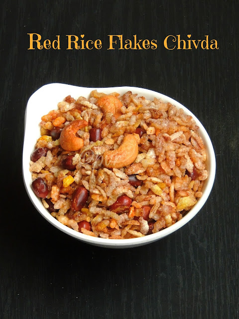 Red rice flakes chivda