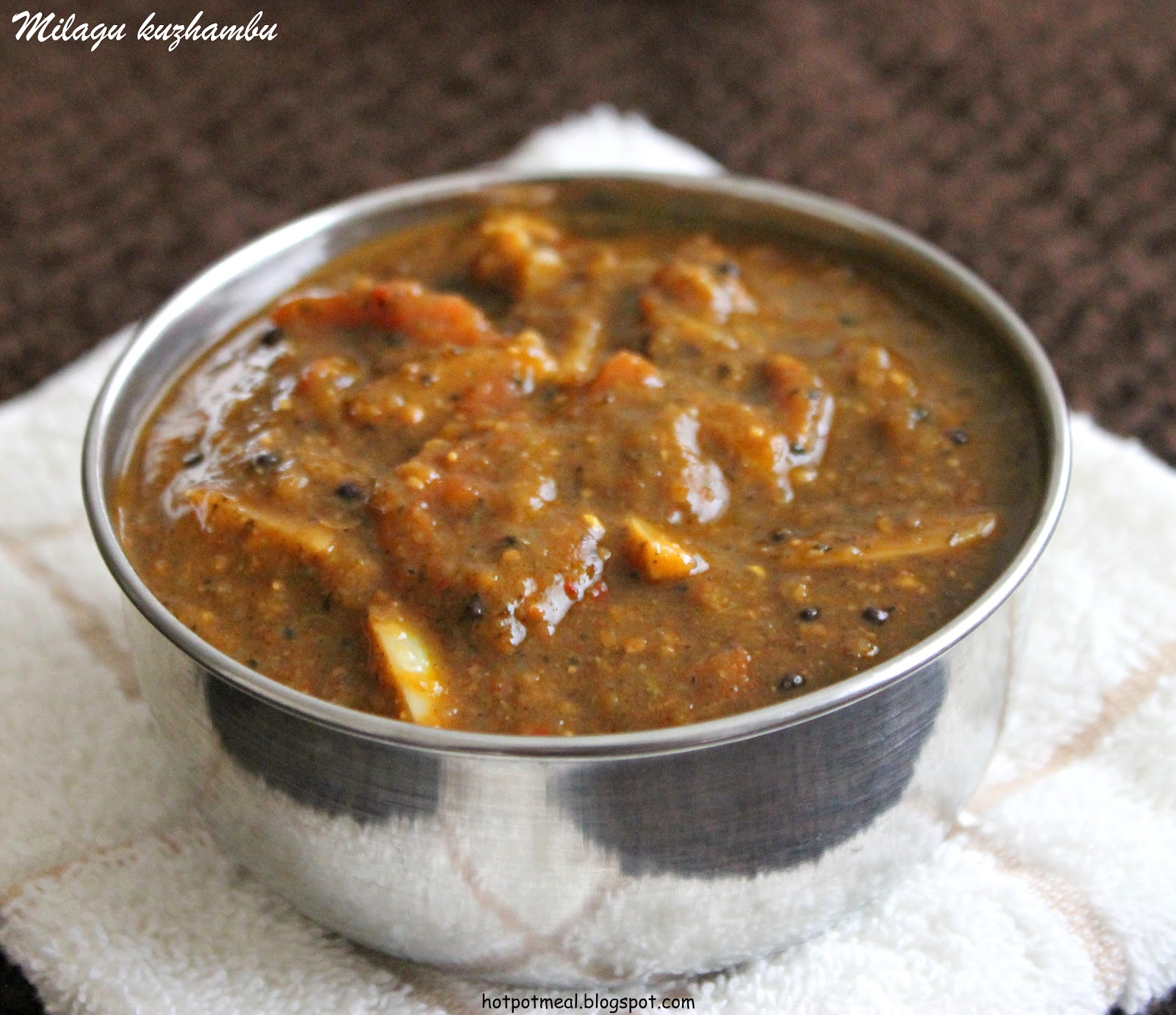 Hot pot cooking Milagu kuzhambu Pepper tamarind curry