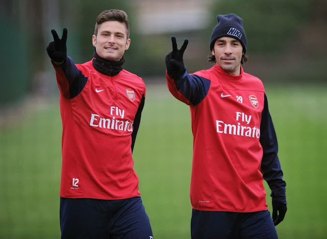 Giroud and Pires such good looking Frenchies