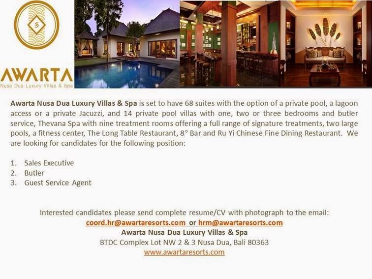 Job Vacancy Awarta Nusa Dua Luxury Villas & Spa HHRMA BALI Job Vacancy Awarta Nusa Dua Luxury Villas & Spa HHRMA BALI