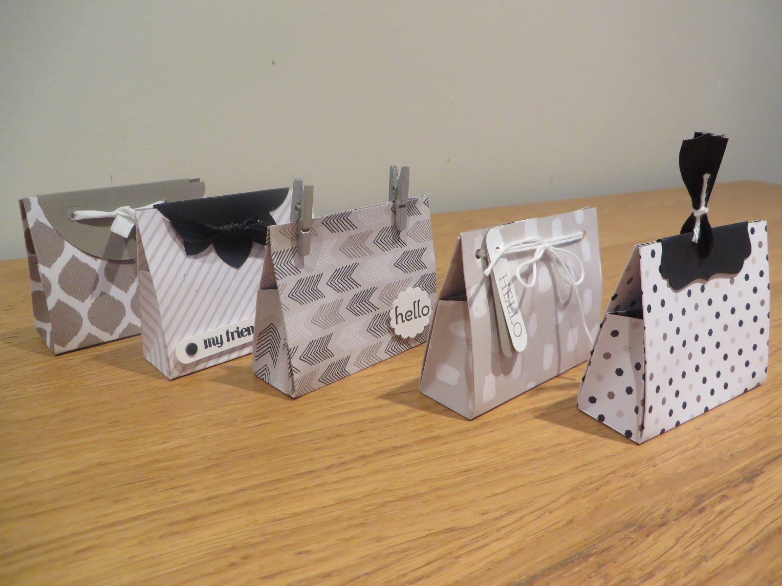 CraftyCarolineCreates Mini Gift Bags Tutorial using Go Wild 6 x 6 DSP