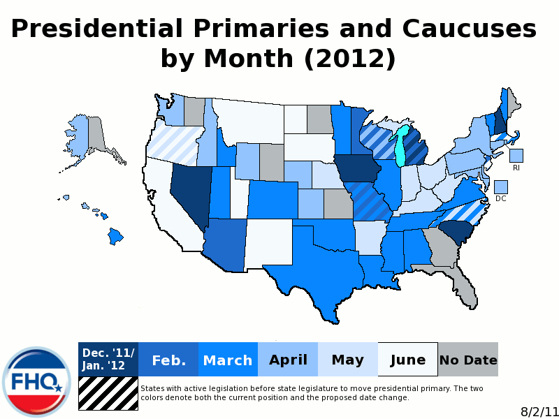 Frontloading HQ The 2012 Presidential Primary Calendar (8/3/11)