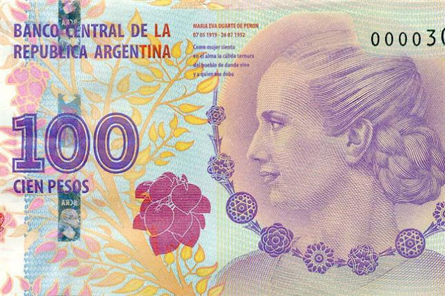 Nueva Moneda: "Peso Federal" Argentina+billete+Evita