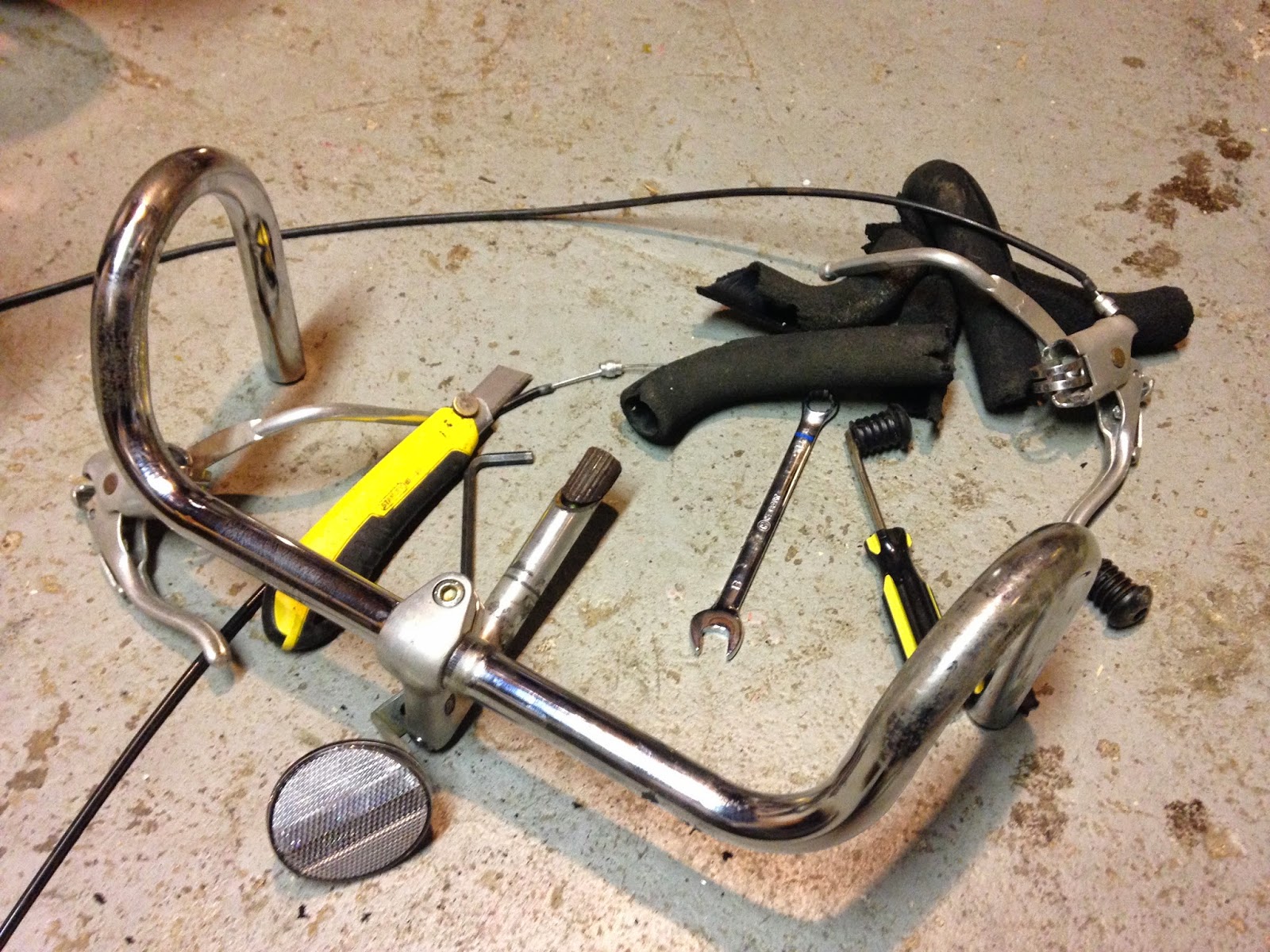 Syracuse Bicycle Works Homemade Bullhorn Handlebars