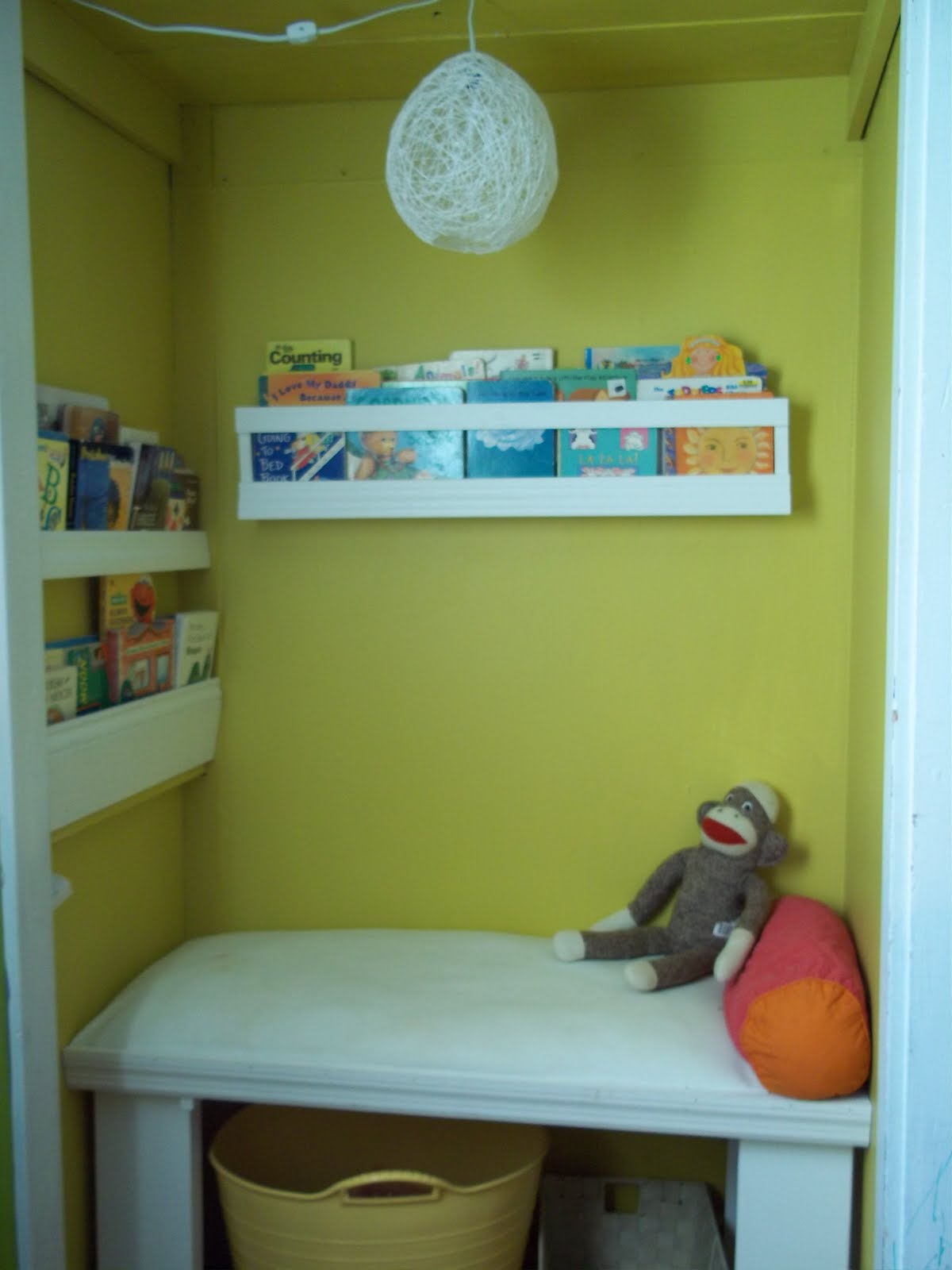 Abernathy Crafts Closet turned reading nook