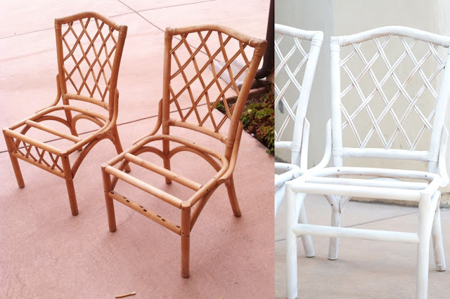 sarah m. dorsey designs: Refinishing Rattan Chairs | Tutorial