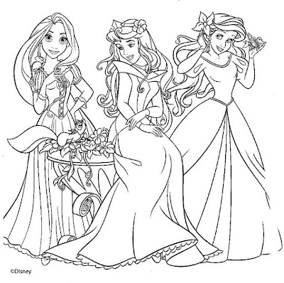 Imágenes para Colorear de las Princesas Disney (18 fotos) - Imagenes y