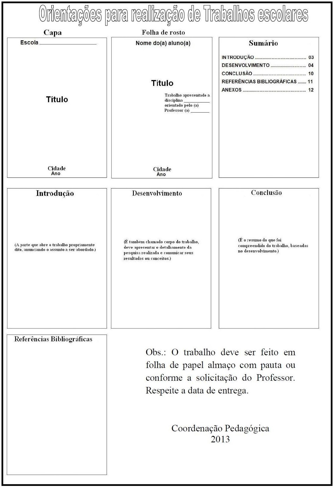 Passos para fazer um relatório escolar