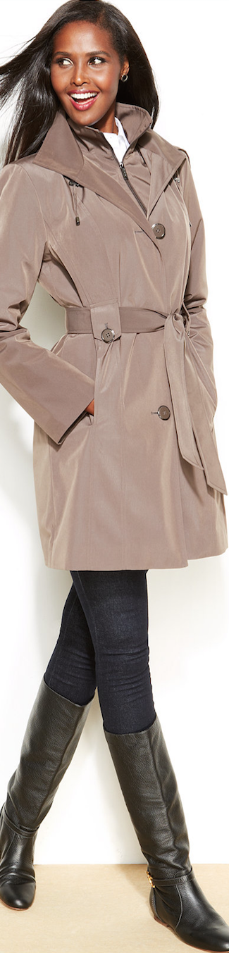 London Fog Belted Trench Coat 