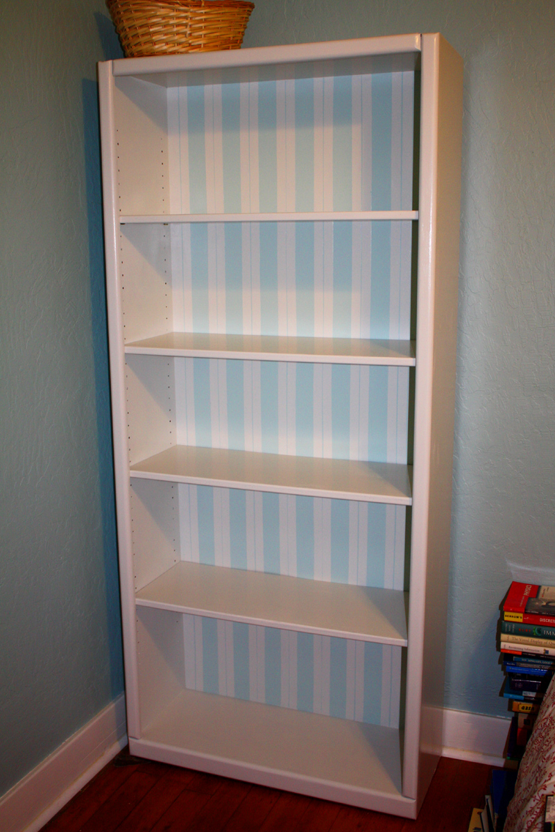 A ticking stripe bookcase